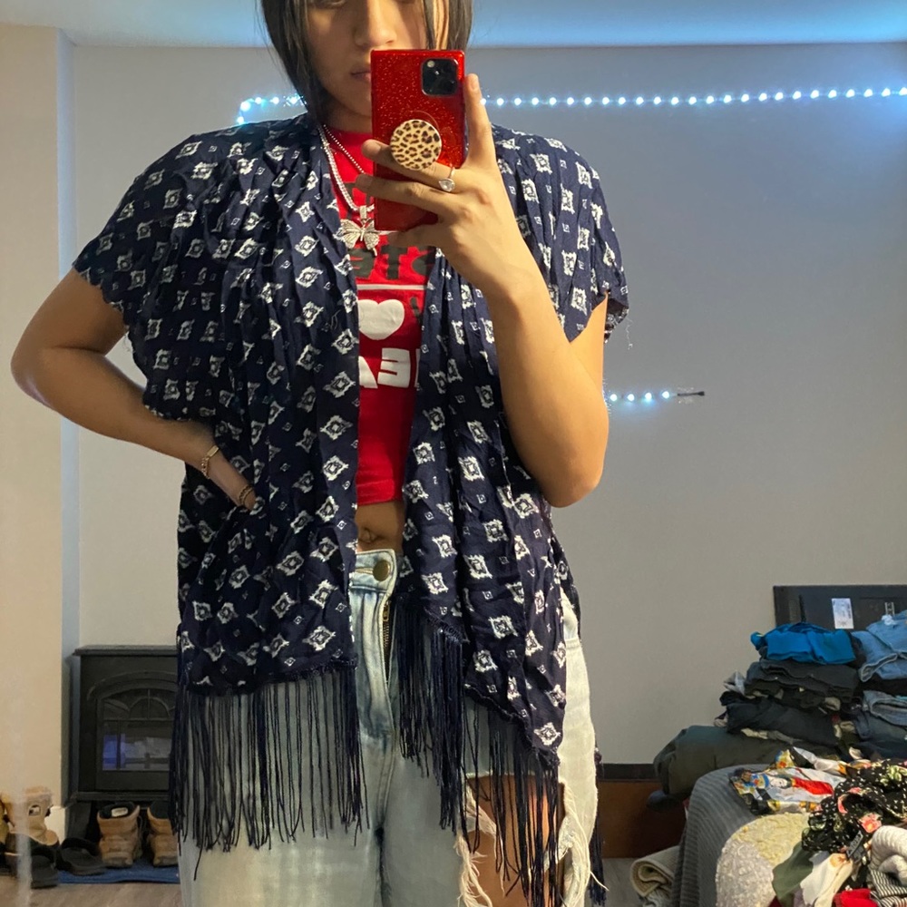 Fringy cardigan